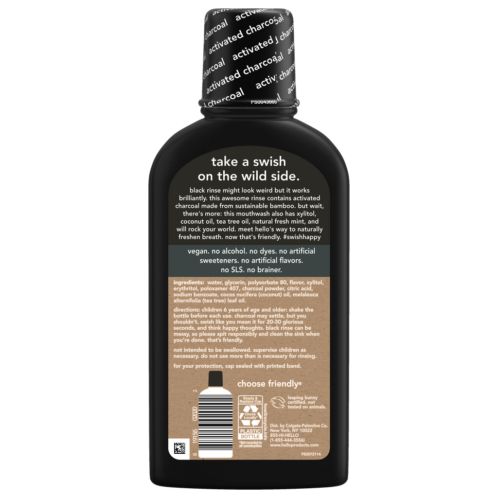 hello activated charcoal mouthwash