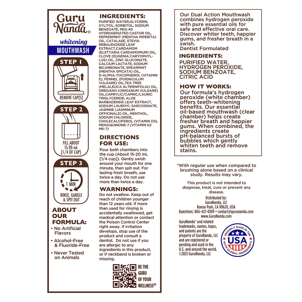 Dual Barrel Oxyburst Whitening Mouthwash, 20 Fl Oz - 1 Pk