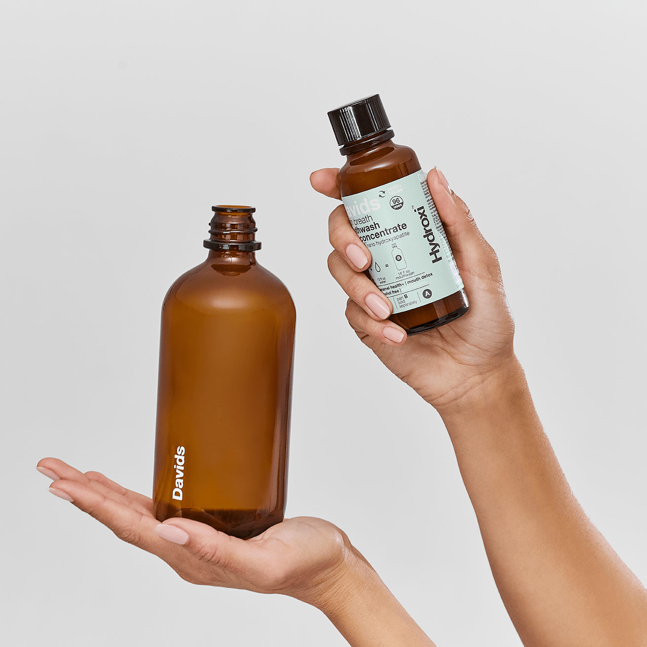 Davids Hydroxi™ fresh breath mouthwash / natural fresh mint / refill concentrate