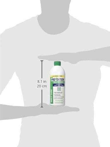 Prevention Daily Care Alcohol Free Mouth Wash Liquid – No Burn Alcohol Free Mouthwash Formula – Superior Quality – Non Alcoholic Mouth Wash for Kids & Adults – Value Pack of 2