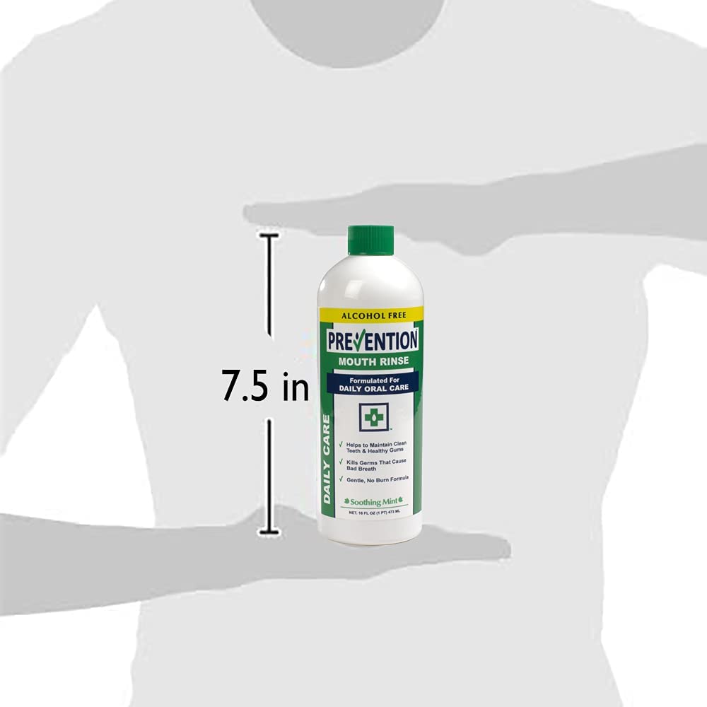 Prevention Daily Care Mouthwash 16 Ounce | Zero Alcohol Mouthwash | Gentle Hydrogen Peroxide Mouthwash