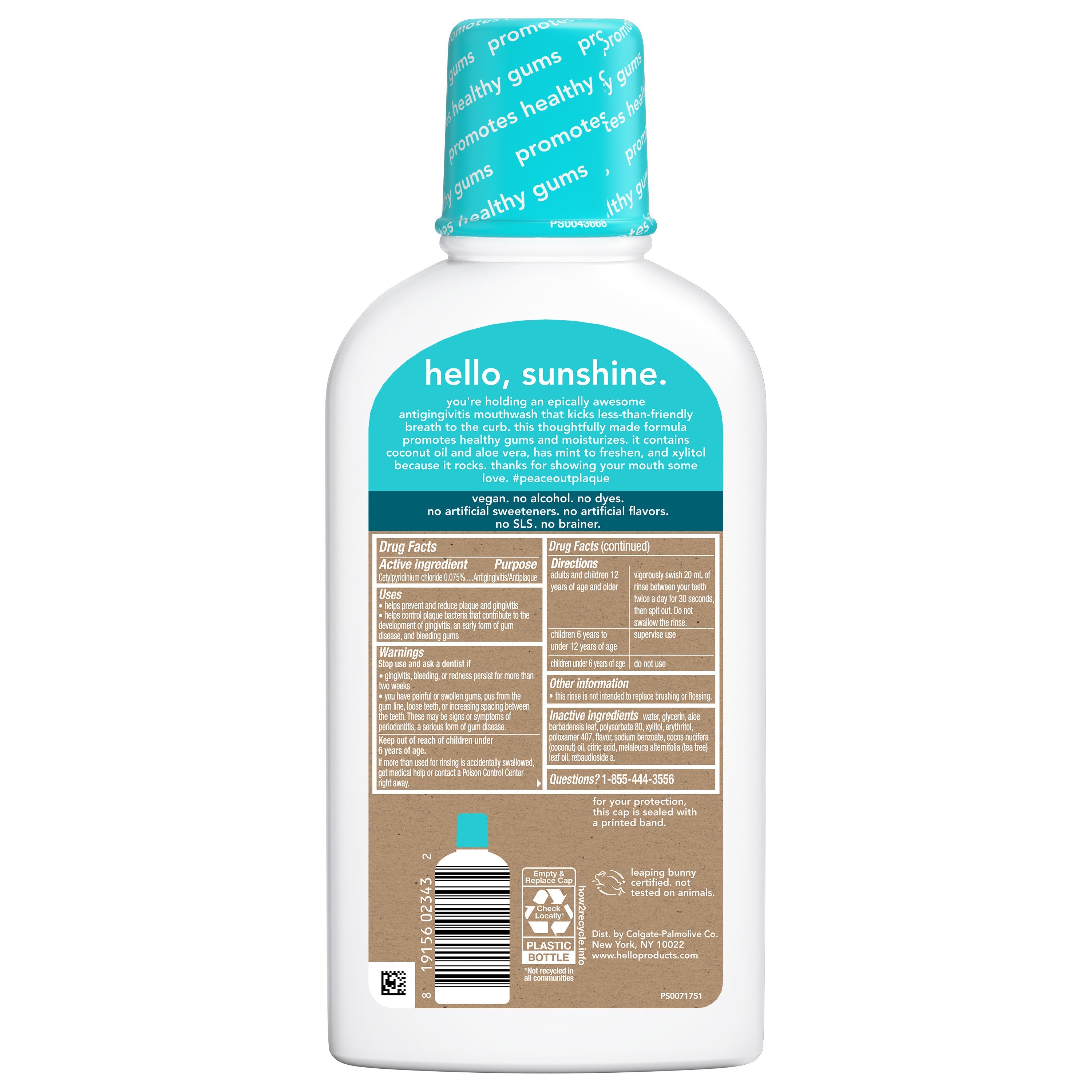 hello peace out, plaque antigingivitis mouthwash