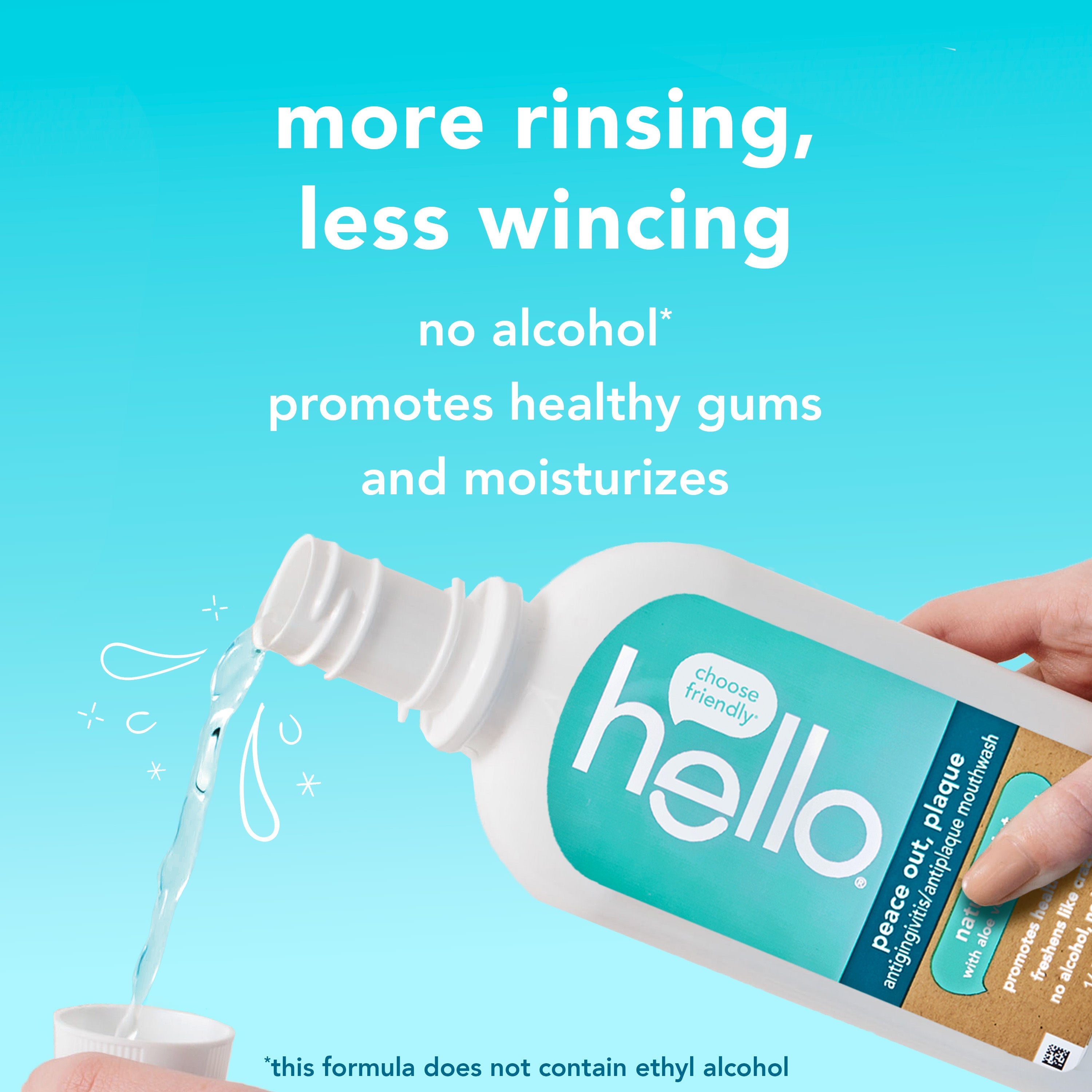 hello peace out, plaque antigingivitis mouthwash