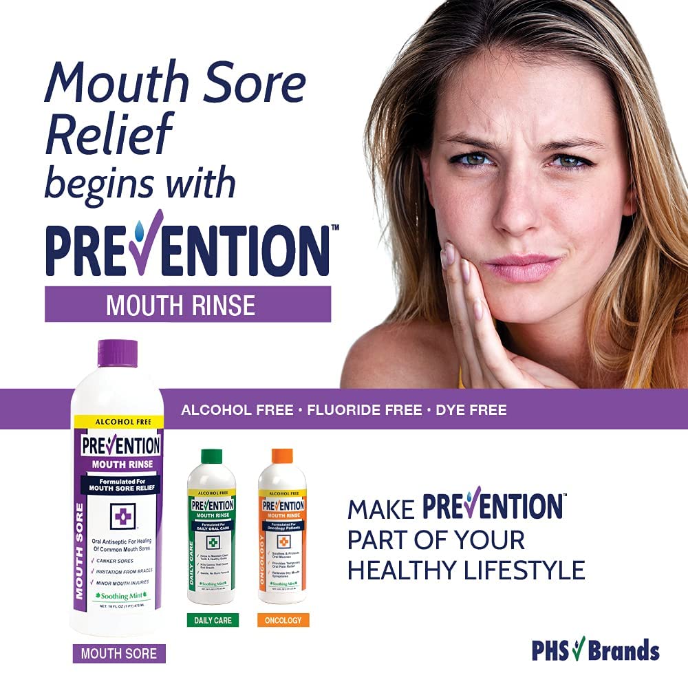 Prevention Mouth Sore Mouthwash | Alcohol Free | Canker Sore Treatment