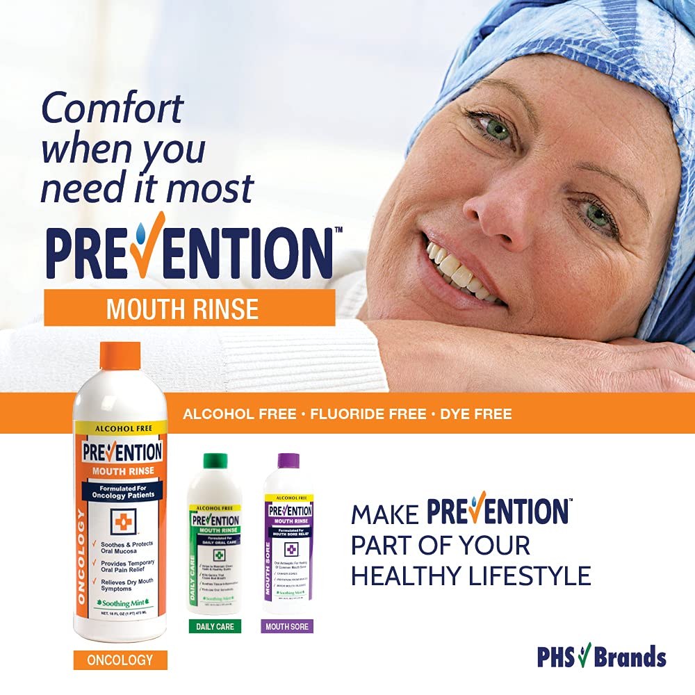 Prevention Oncology Mouthwash, Non-Alcohol, 16oz, Magic Mouthwash Aid for Cancer Patients, Gentle Mouthwash with Mild Flavor