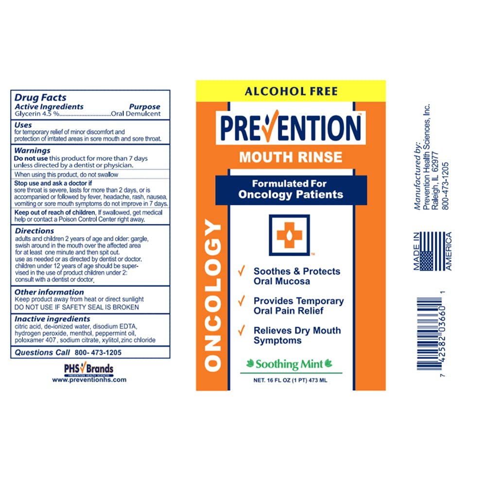 Prevention Oncology Mouthwash, Non-Alcohol, 16oz, Magic Mouthwash Aid for Cancer Patients, Gentle Mouthwash with Mild Flavor