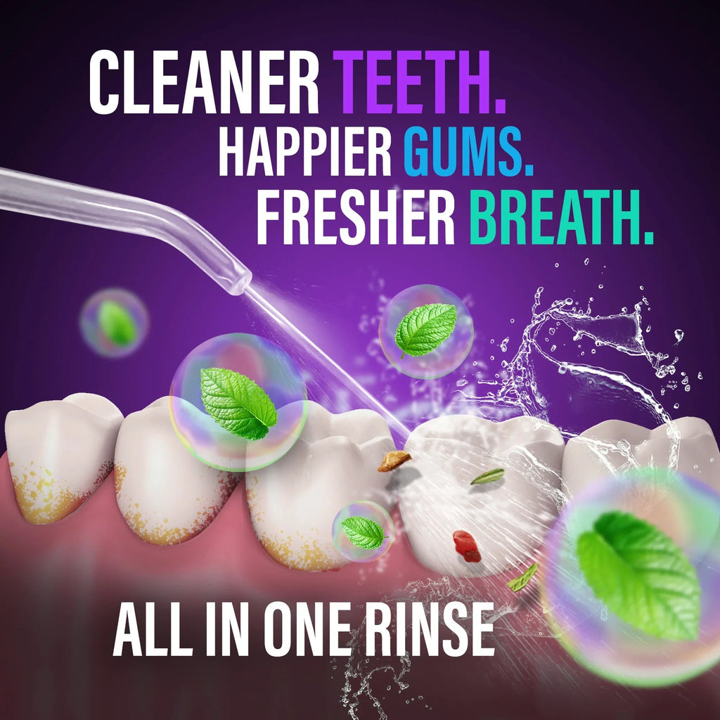 Advanced Dental Water Flosser (with UV light) + Concentrated Mouthwash