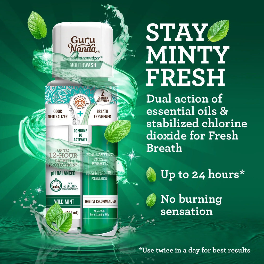 Dual Barrel Breath Harmonizer Mouthwash - Wild Mint - 20oz