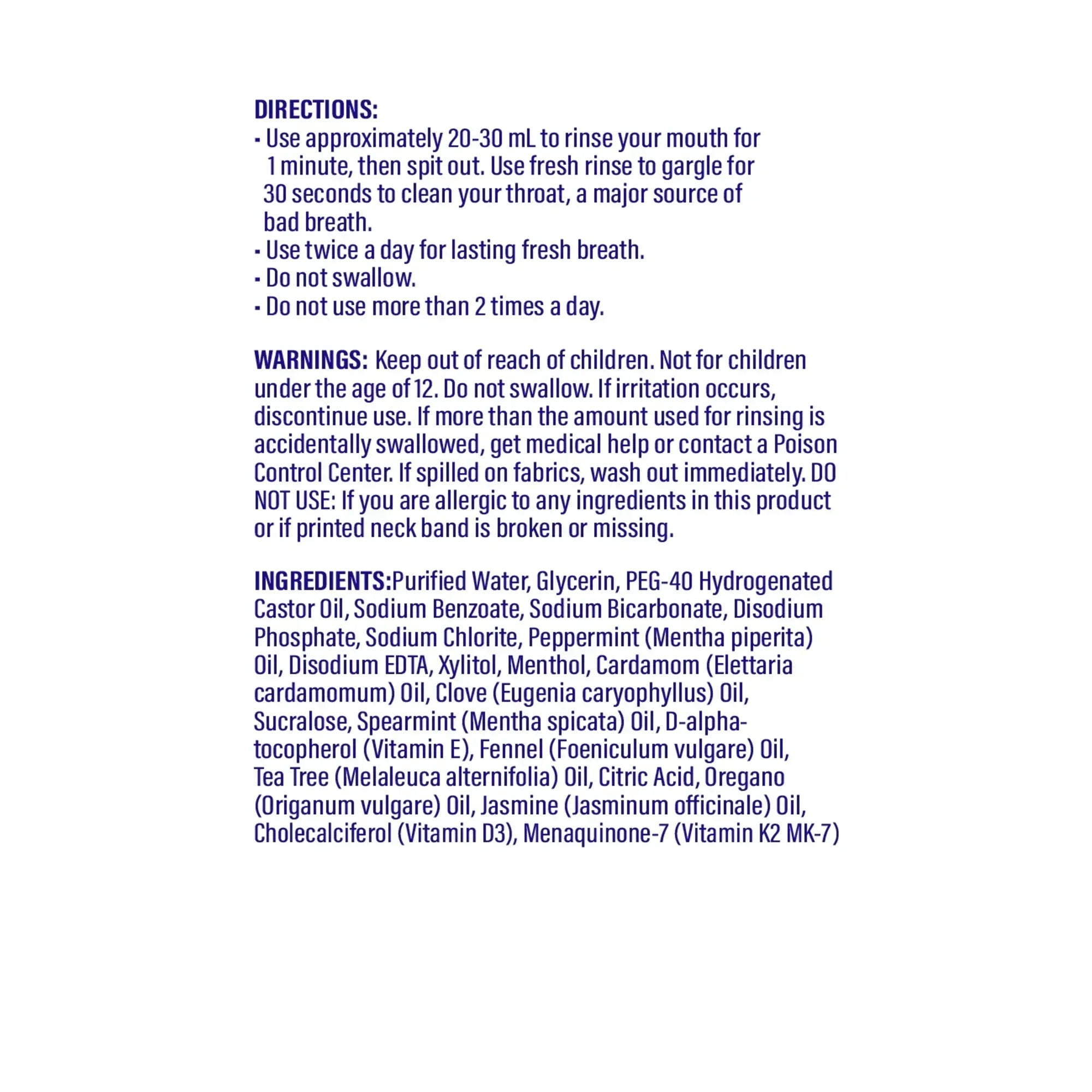 Oral Rinse Breath Harmonizer Mouthwash - Wild Mint (33.8 Fl Oz)