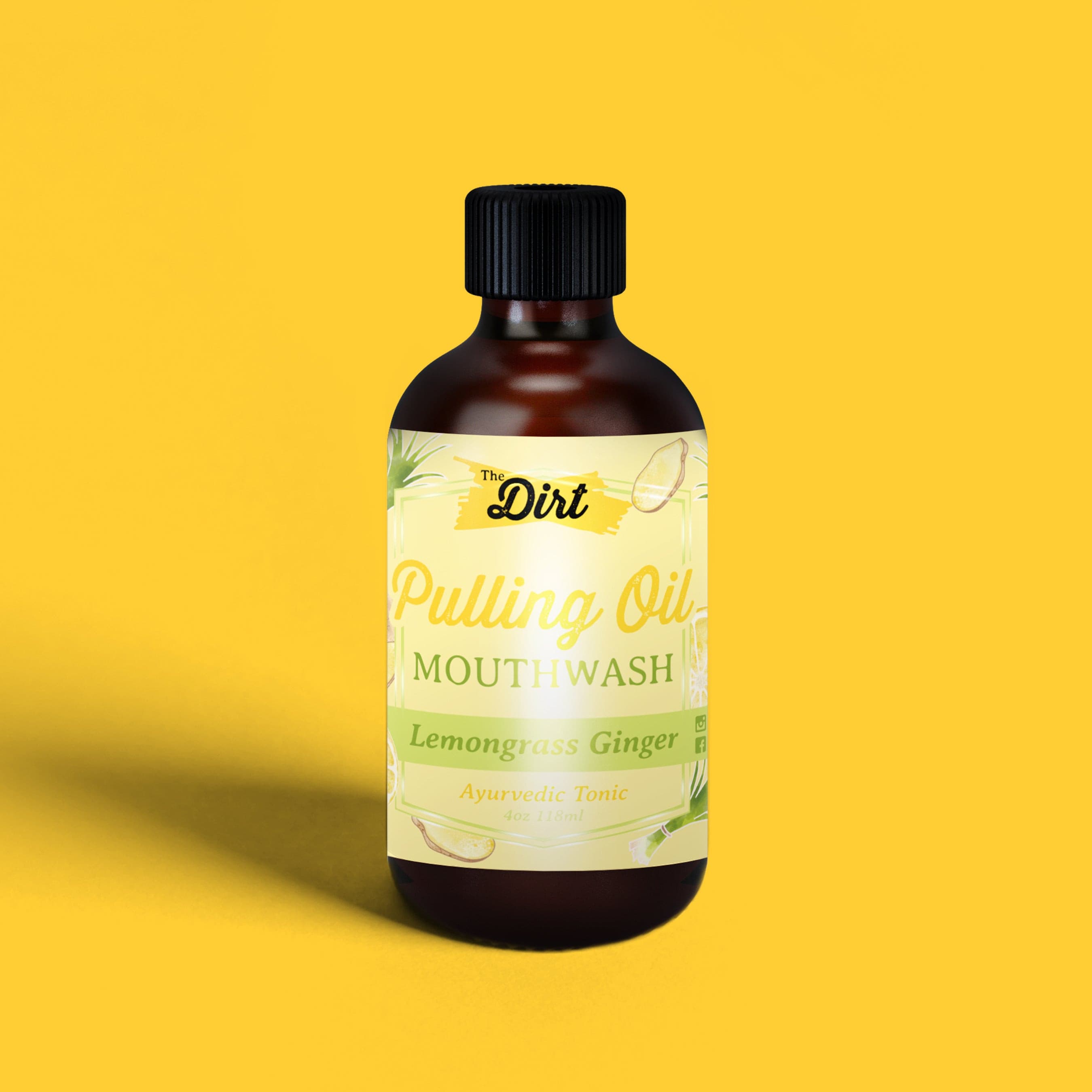 Buy with Prime Pulling Oil Mouthwash - The Dirt - Super Natural Oral Care 4oz / Lemongrass Oral Care