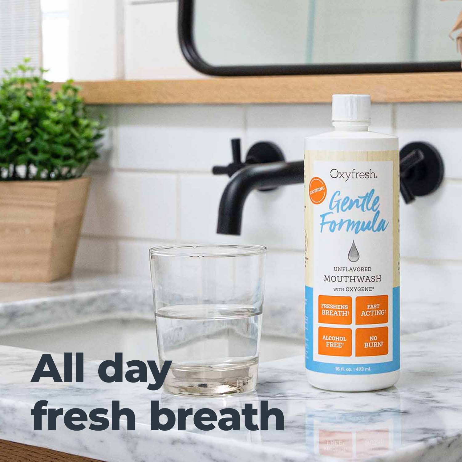 Gentle Formula Unflavored Fresh Breath Mouthwash | Fluoride Free