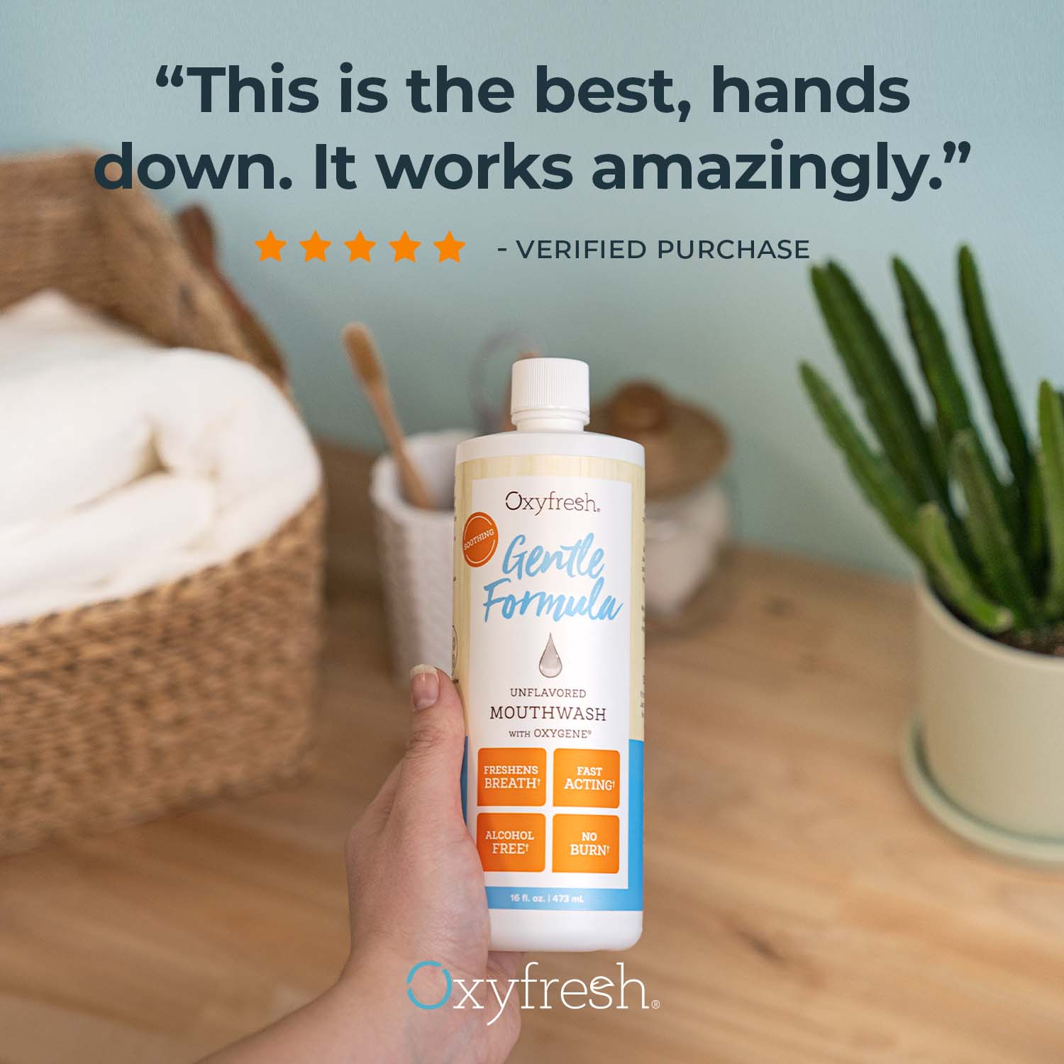 Gentle Formula Unflavored Fresh Breath Mouthwash | Fluoride Free