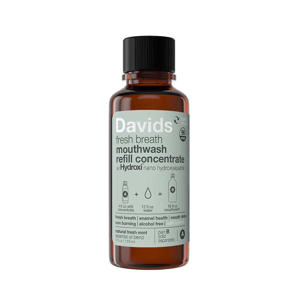 Davids Hydroxi™ fresh breath mouthwash / natural fresh mint / refill concentrate