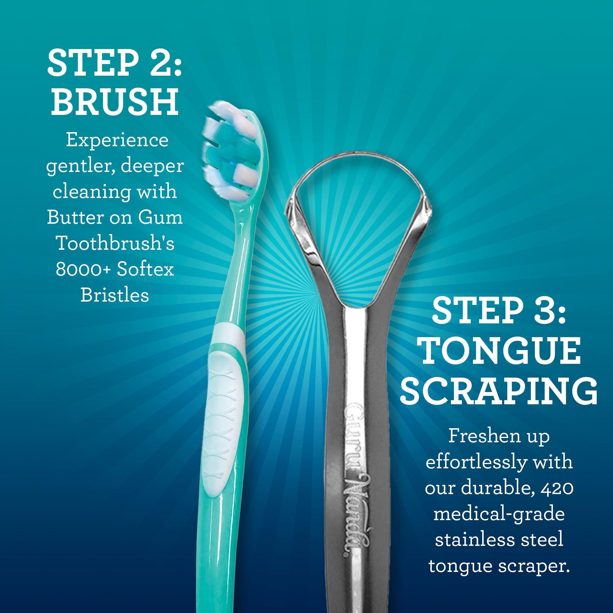 Guru's 7-Step Regimen 1.0 - Oil Pulling, Mouthwash, Butter on Gums for Health Teeth & Gums