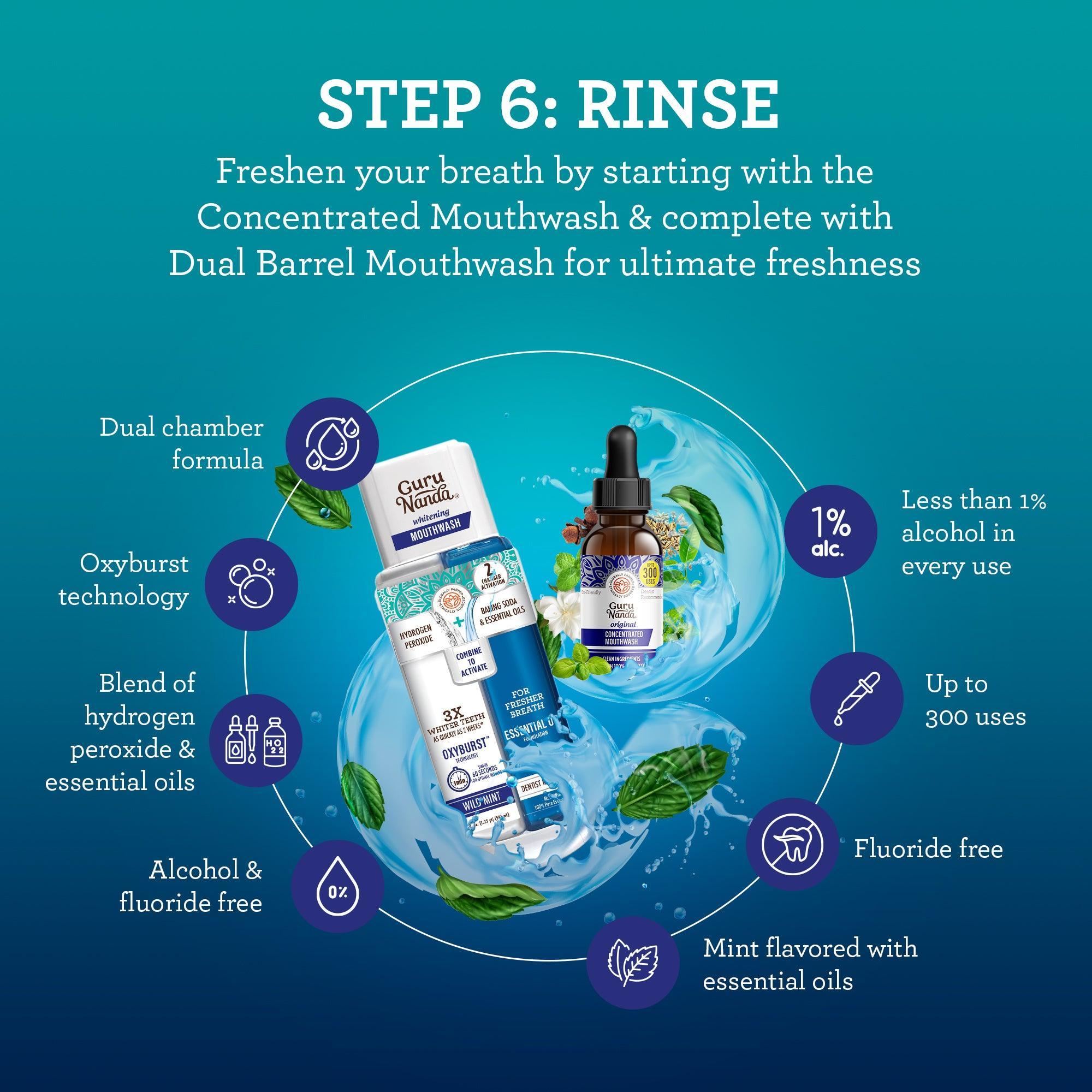 Guru's 7-Step Regimen 1.0 - Oil Pulling, Mouthwash, Butter on Gums for Health Teeth & Gums