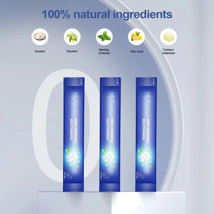 Original Teeth Whitening Kit with Portable Mouthwash Bundle