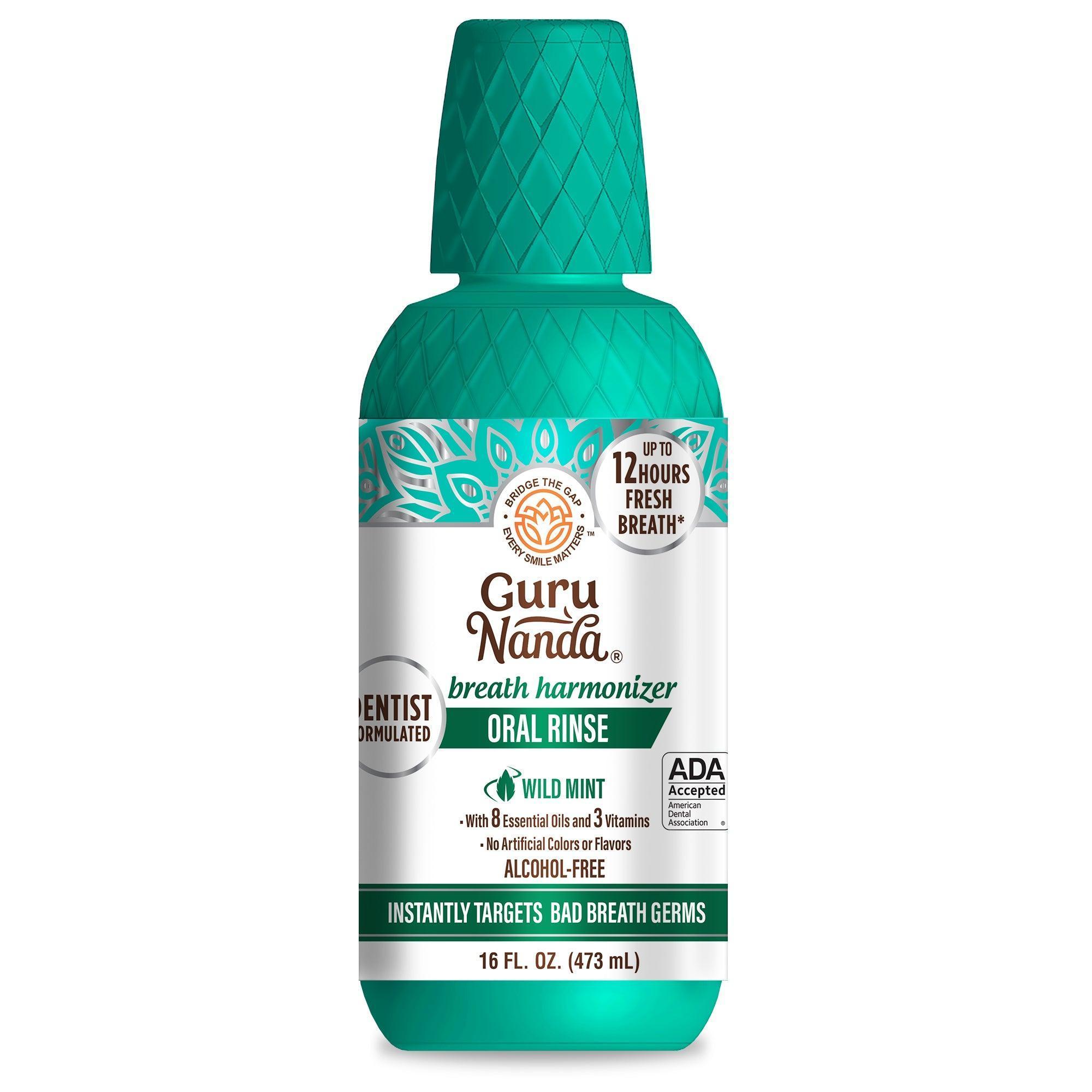 Oral Rinse Breath Harmonizer Mouthwash, Alcohol & Fluoride Free, Wild Mint - 16 Fl oz (12-Pack)
