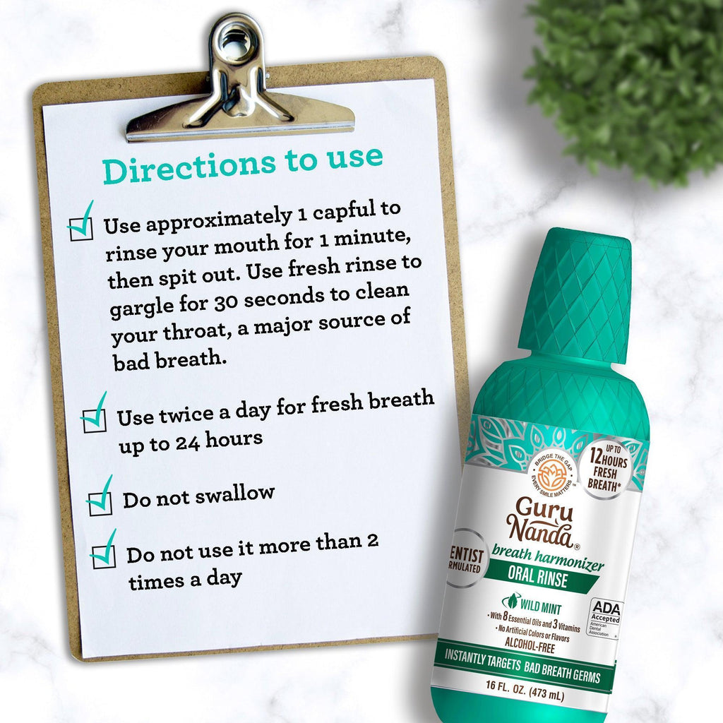 Oral Rinse Breath Harmonizer Mouthwash, Alcohol & Fluoride Free, Wild Mint - 16 Fl oz (12-Pack)